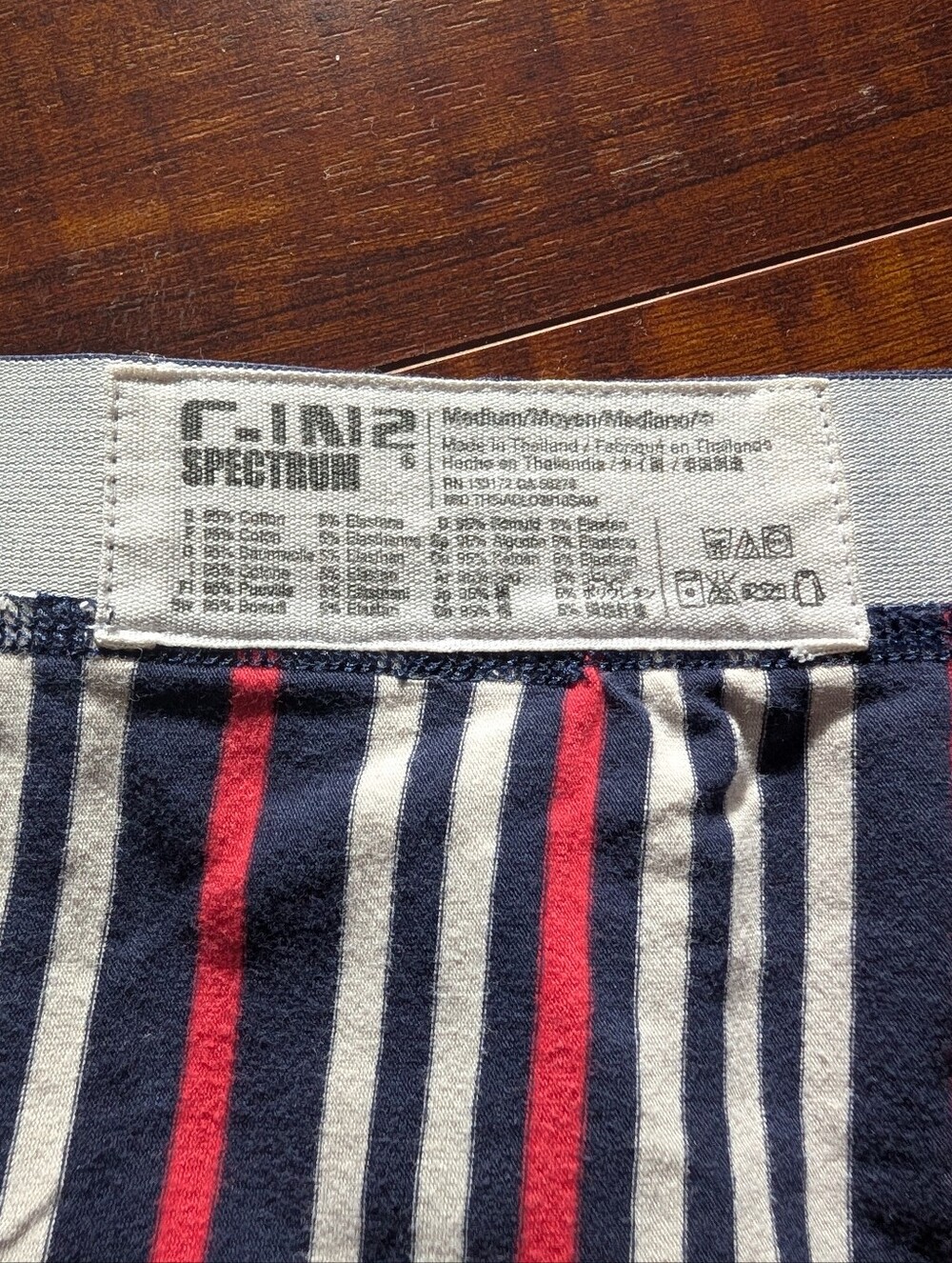 Men's Striped Briefs in Navy, Red & White - Comfortable Support - Picture 5 of 5